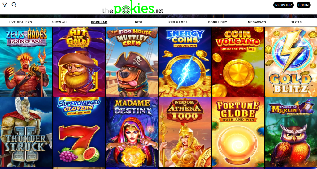 The Pokies 107 Net Games